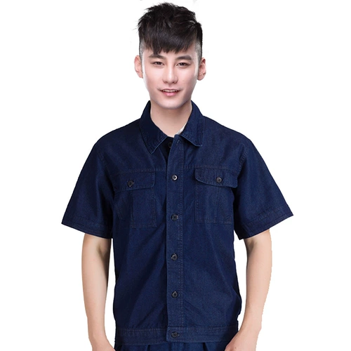 Хлопковый джинсовый летний демисезонный комплект для работы, осенний сезон