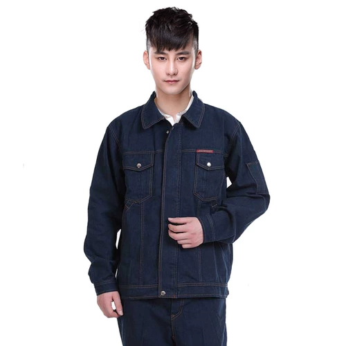 Джинсовый комбинезон для работы, джинсы с начесом