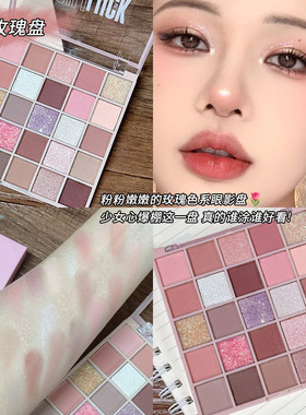 25色珠光细闪易上色防水眼影盘