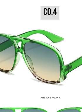 新款低镜腿设计飞行员太阳眼镜时尚大框镜防紫外线墨镜201