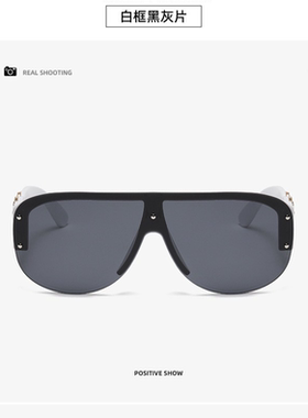 2025新款欧美人头太阳镜潮流时尚一体镜8632