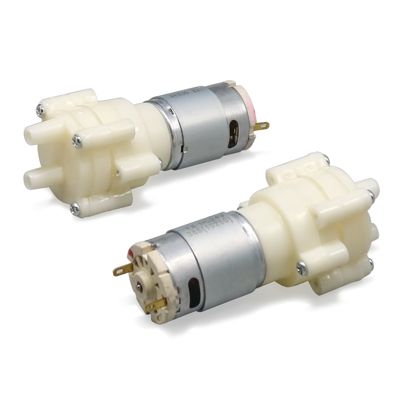 24V型385水泵带支架底座 直流隔膜泵 微型抽水泵茶具家用水族配件 - 图0