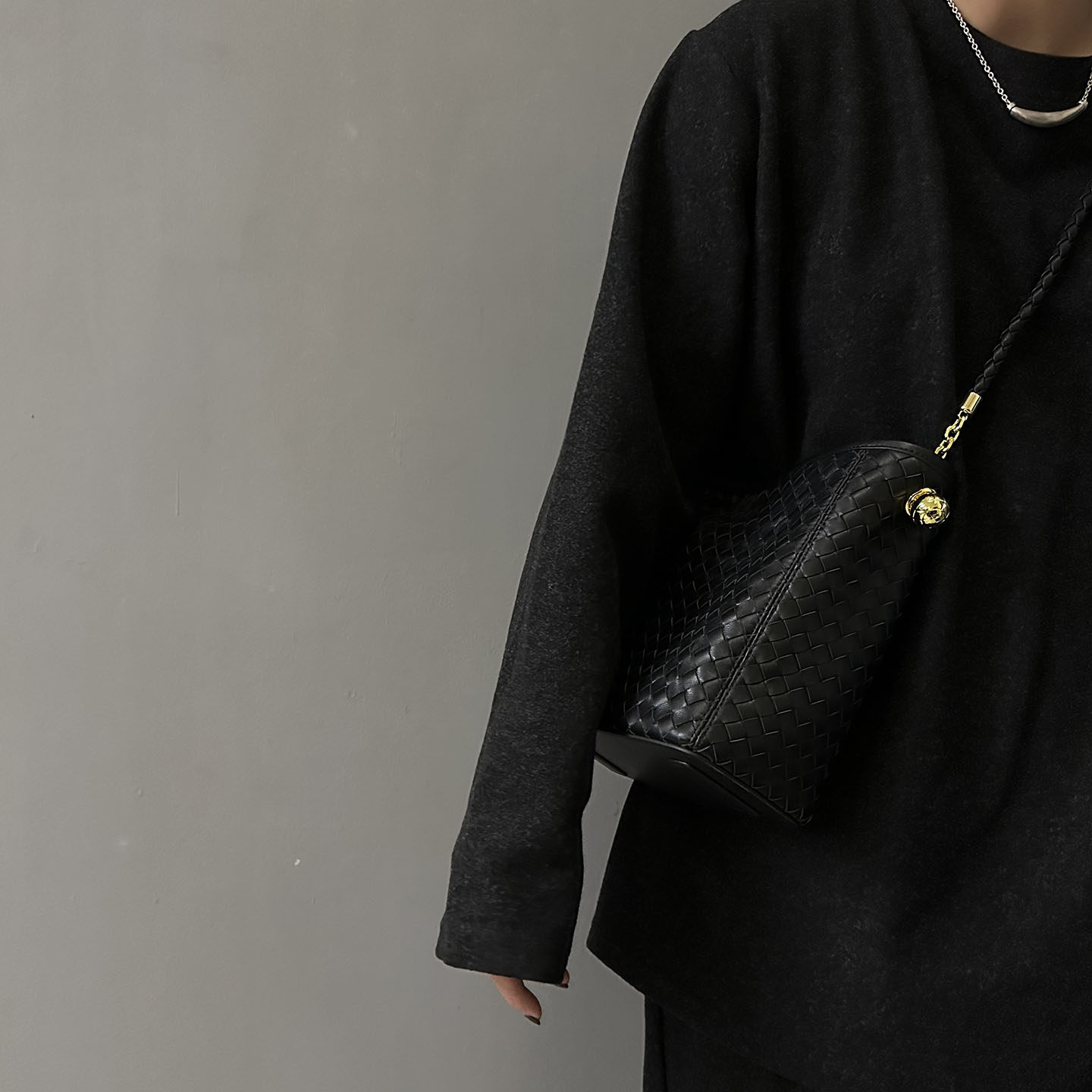 BV手工编织包头层羊皮大容量水桶包真皮轻奢通勤格子包单肩斜挎包,淘宝优惠券,粉丝福利购,淘宝优惠卷