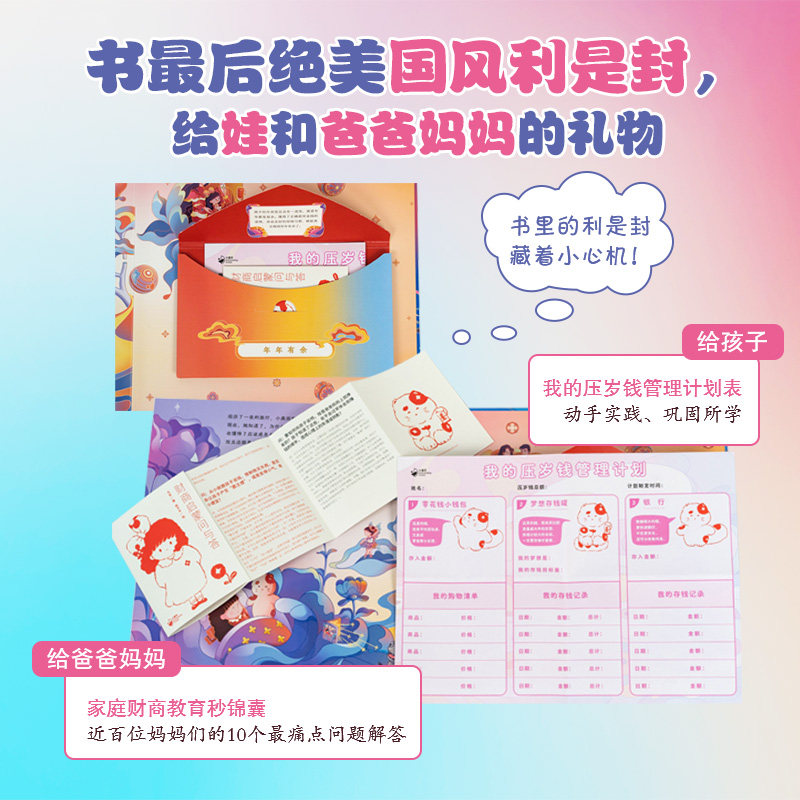 【点读版】压岁钱礼盒装精装科普百科3D立体书3-6岁幼儿园宝宝财商启蒙6-8岁儿童金钱观养成图画绘本理财游戏书中国孩子国潮年礼书