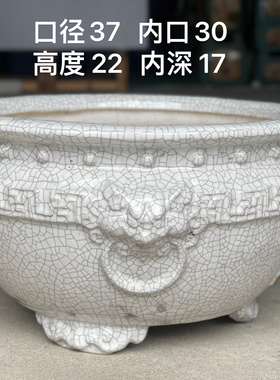 石湾盆手工盆厚实大圆盆盆景盆绿植组盆透气透水石湾花盆