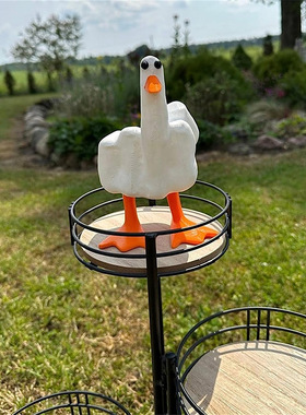 鸭中指摆件家居庭院设计户外摆