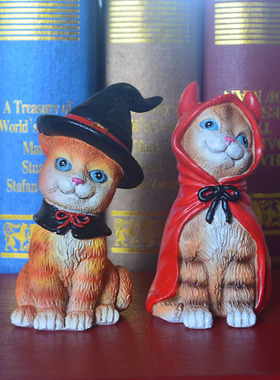 家居装饰摆件猫雕像树脂工艺品