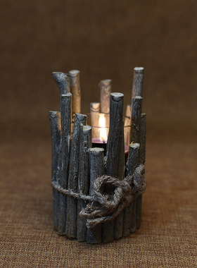 圣诞节装饰品复古烛台家居摆件