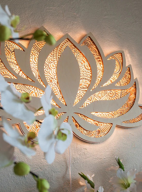 跨境瑜伽室创意曼陀罗氛围夜灯