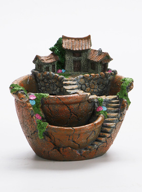 庭院绿植种植花盆装饰微景观摆件