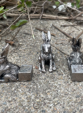 花盆脚动物小摆件庭院花盆支