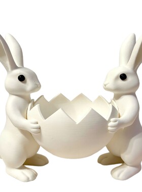 创意复活节兔子收纳摆件可爱兔子