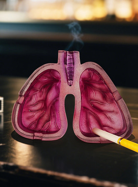 新品人体肺部形状树脂烟灰缸家