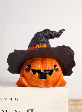 新品万圣节幽灵巫婆南瓜树脂创