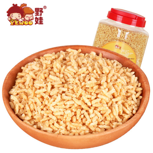 野娃农家炒米原味1100g大罐装香脆米安徽特产新鲜膨化即食零食 - 图1