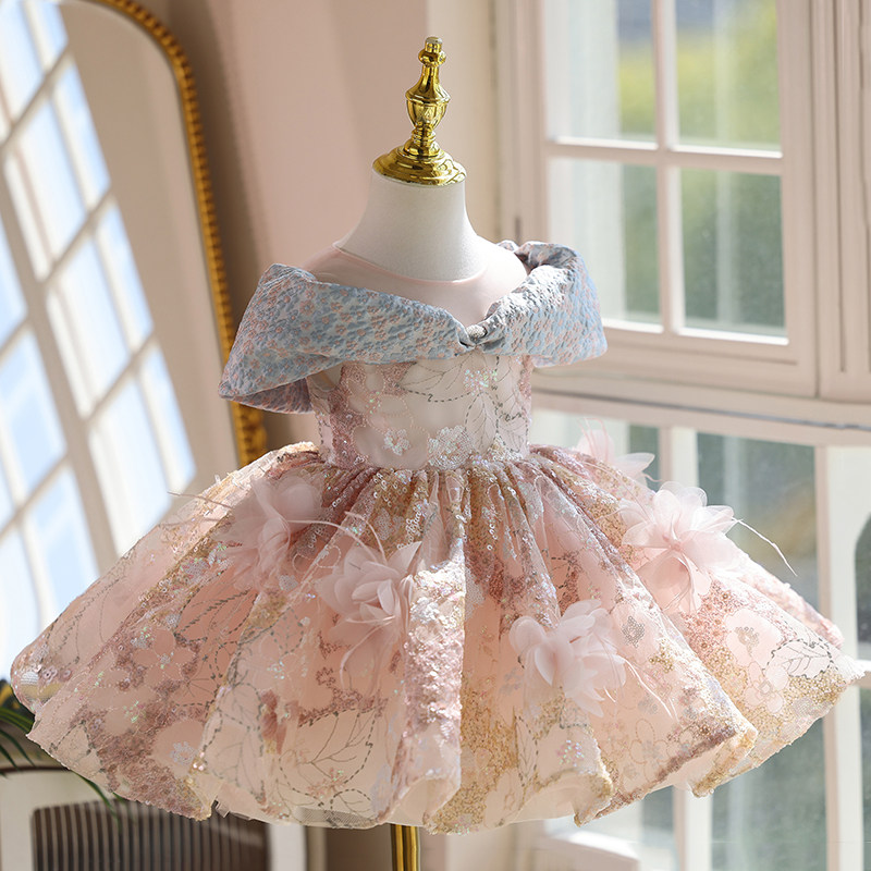 新款儿童公主裙晚礼服女孩生日小礼服走秀钢琴演出服女童礼服高级,淘宝优惠券,粉丝福利购,淘宝优惠卷