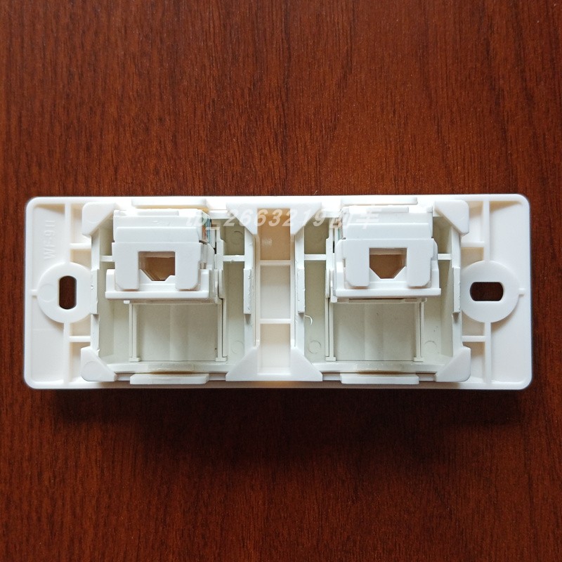 稳不落工装吊塔线槽卡入式窄小板二位8芯网络插座开关带信息网络 - 图0