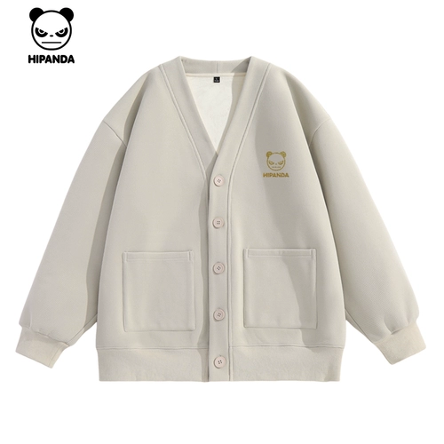 Hipanda Hello Panda Snake Year Limited Old vian Style V-образного выхода плюс флисовый кардиган 2025 год в году нации C