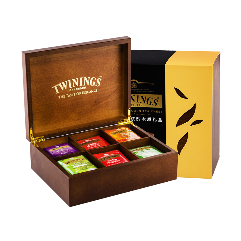 袋茶叶礼盒 90 口味经典红茶 5 格木盒 6 Twinings 英国川宁 礼盒 袋茶叶礼盒 90 口味经典红茶 5 格木盒 6 Twinings 英国川宁 礼盒
