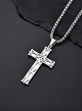 全饰爱爱尔兰结十字架项链