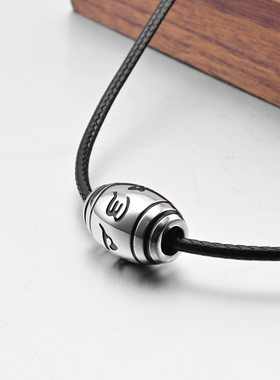 九字真言转运珠钛钢霸气风吊坠