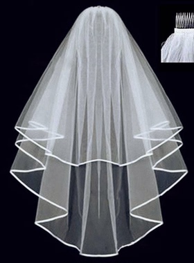 韩式新款新娘结婚头纱婚纱头纱 Wedding Veil Bride Bridal Veils