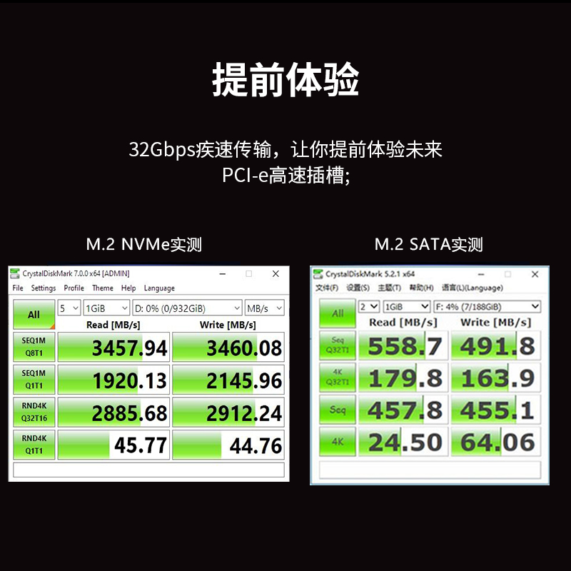 佳翼黑骑士涡轮风扇 NVME转接卡M.2风扇NGFF散热片mSATA3盘扩展卡 - 图1