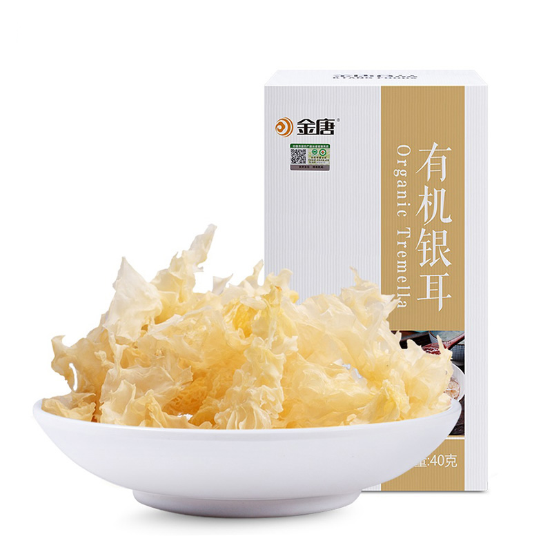 金唐旗舰店金唐 有机银耳40g干货特产丑耳白木耳雪耳精选糯银耳莲子羹材料3
