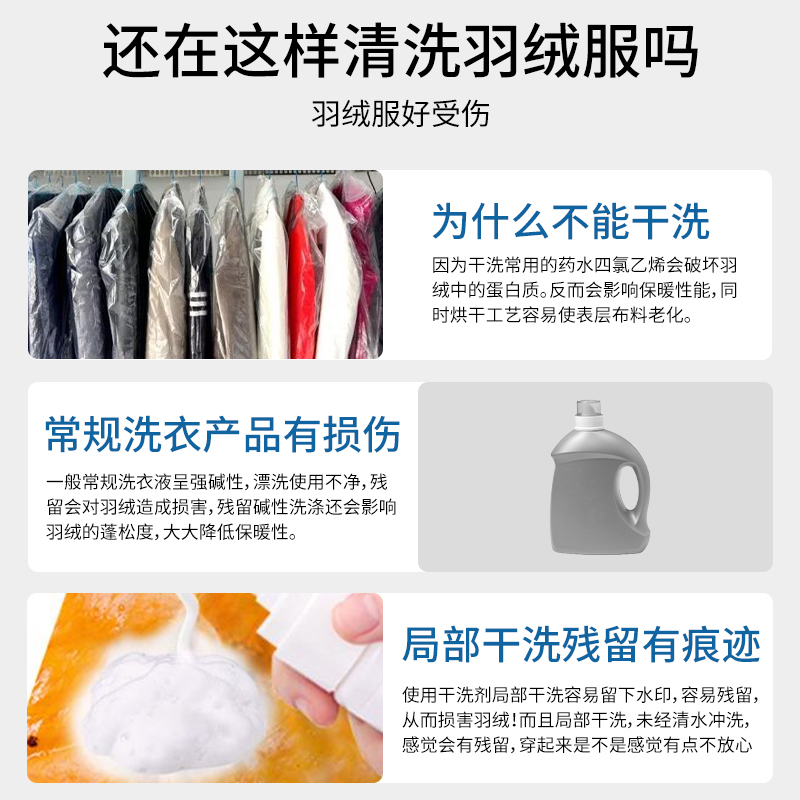 馨居汇家居专营店康派羽绒服洗衣液水洗专用机洗蓬松棉服洗涤剂中性去污神器清洗剂0