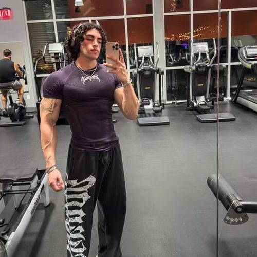 独家 Youngla升级款男女同款 运动健身无缝高弹修身短袖4041 - 图3