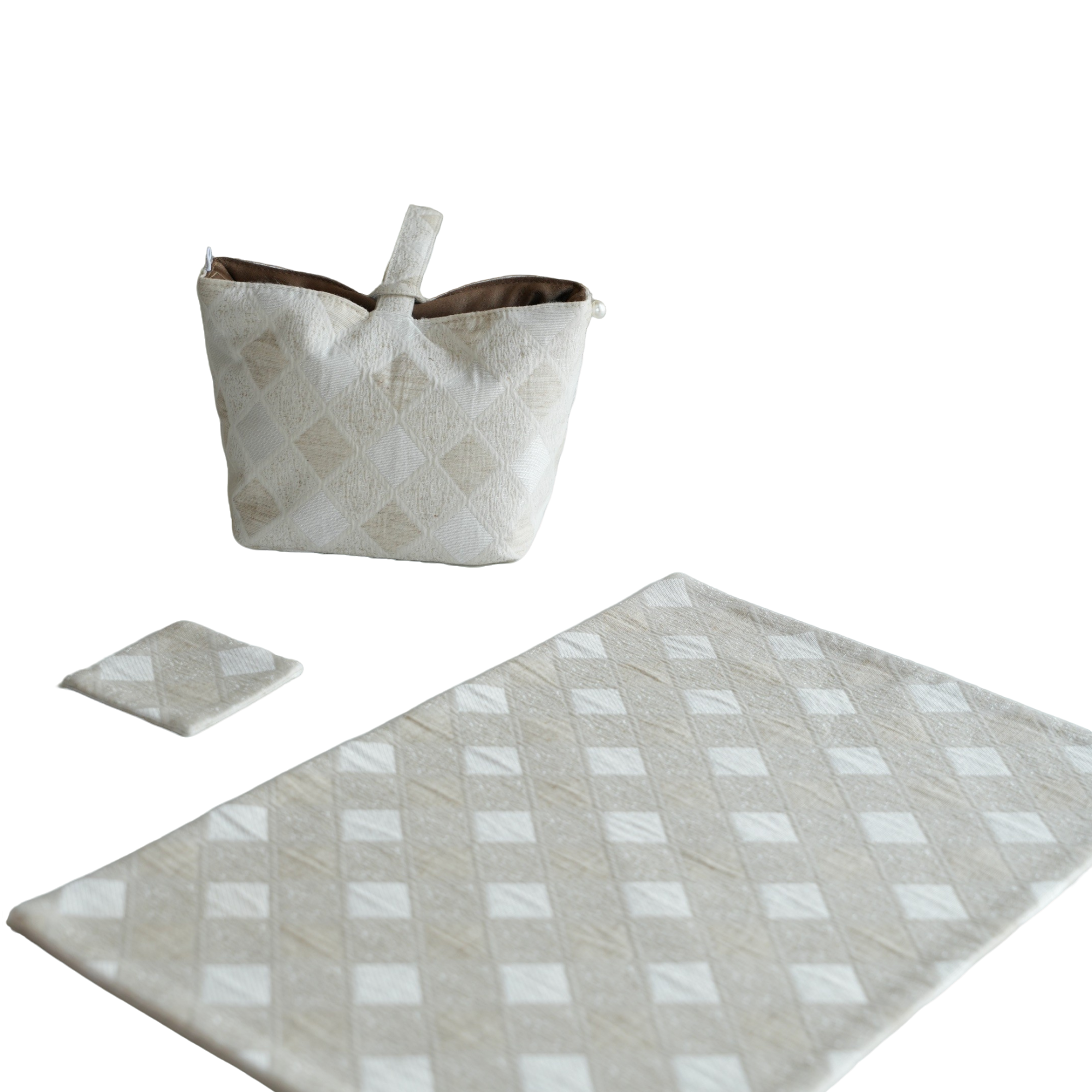 VAST无垠器皿 | 菱格茶席茶巾茶包杯垫棉麻家用桌垫简约中式手工,淘宝优惠券,粉丝福利购,淘宝优惠卷