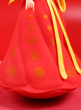 大唐不夜城音乐不倒翁玩具摆件中国风特色纪念品女孩小姐姐礼物