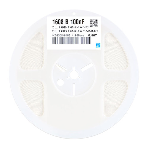 0603贴片电容 25V 100nF(104)±10% 材质：X7R CL10B104KA8NNNC - 图0