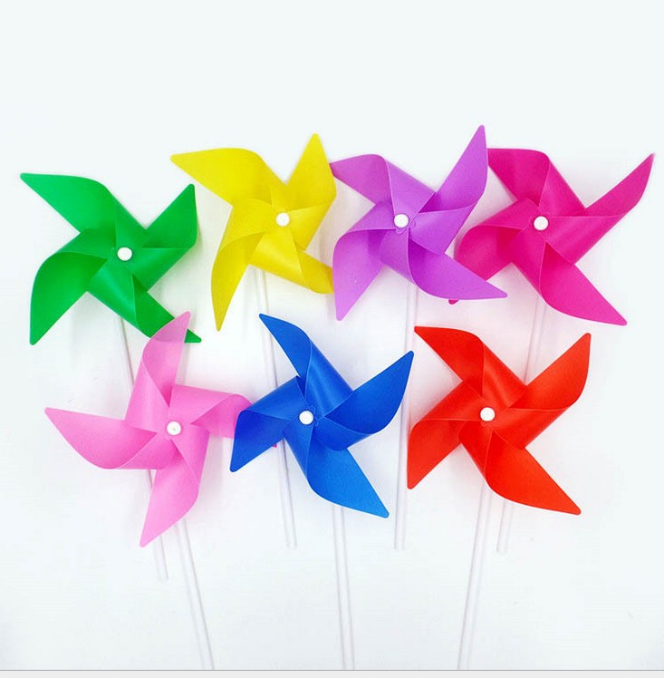 风车玩具包邮儿童礼物幼儿园户外装饰四角风车广告定做玩具小风车 - 图0