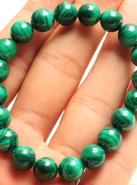 如鸿女士孔雀石单圈手链