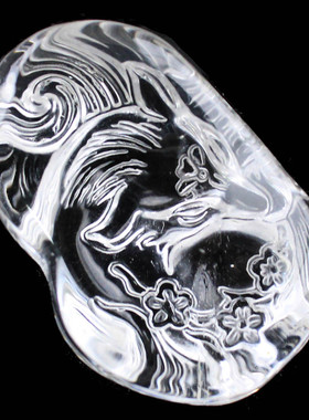 天然白水晶九尾狐吊坠