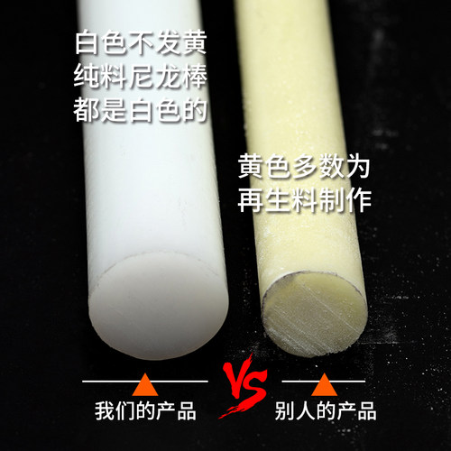 全新尼龙棒圆棒硬实心树脂棒料pa6圆柱塑料棒耐磨白色棒定做加工 - 图1