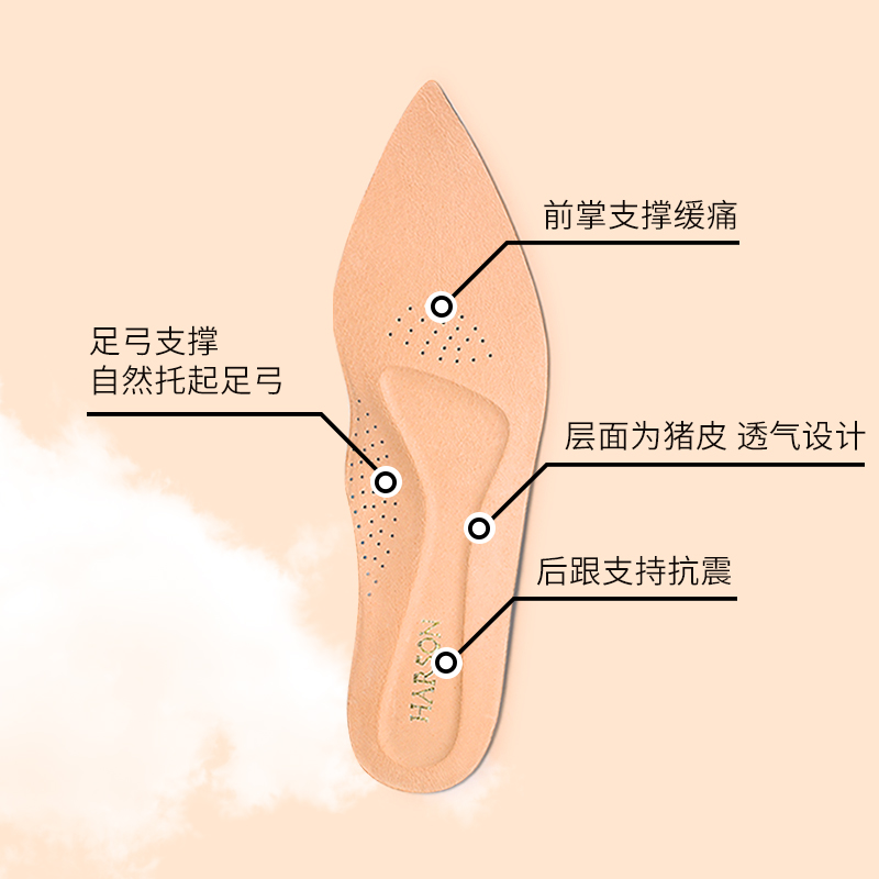 哈森单鞋女春秋浅口一脚蹬女鞋尖头水钻蝴蝶结黑色高跟鞋HS237171