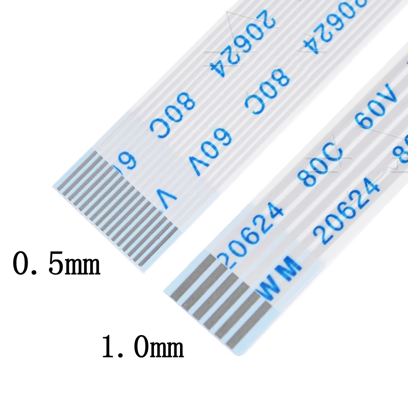 FFC/FPC软排线扁平线1.0/0.5mm 4/6/8/10P/40P AWM 20624 80C 60V - 图1