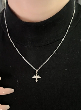 旭平飞机简约气质款合金项链