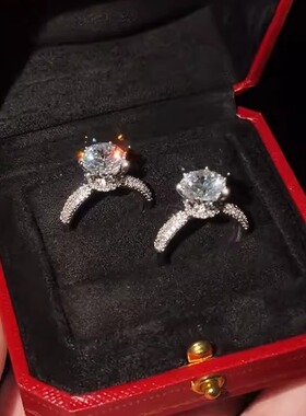 柔柔单石手捧花花束戒指女个性时尚轻奢小众设计高级感食指戒指环