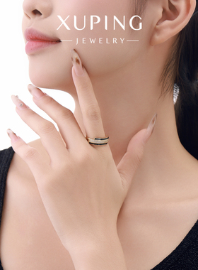 旭平微镶宽面时尚戒指女小众设计高级感易搭轻奢食指戒复古指环