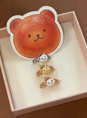 旭平【小熊戒指】七夕限定x此刻热麦限定可爱萌趣戒指送自己礼物