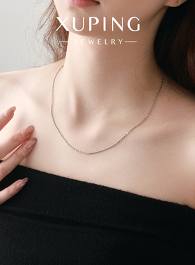 旭平简约极简纤细甜酷ins风竹节豆豆链子叠戴素链锁骨链易搭裸链