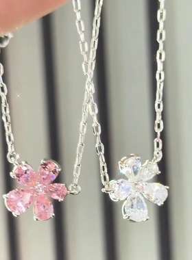 艳艳【向阳之花】精致五瓣花项链女清新甜美可爱少女花朵锁骨链