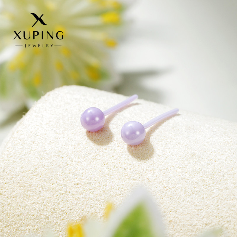 XUPING陶瓷无镶嵌小清新日常多巴胺简约耳饰耳饰