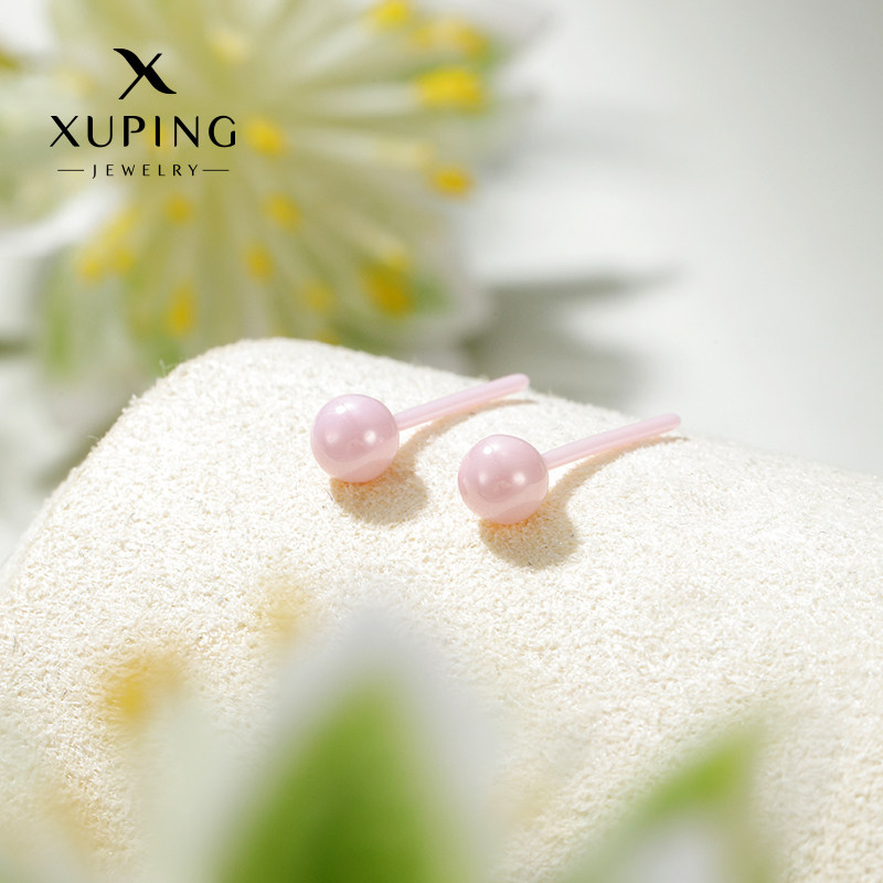 XUPING陶瓷无镶嵌小清新日常多巴胺简约耳饰耳饰