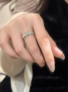 旭平新中式复古麦穗蝴蝶结戒指女宫廷风食指戒时尚易搭高级感指环