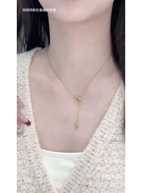 旭平葫芦一体链锁骨链仿黄金色项链复古新中式气质