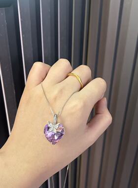 旭平仿水晶系列蝴蝶海洋之心爱心项链女时尚轻奢高级感锁骨链